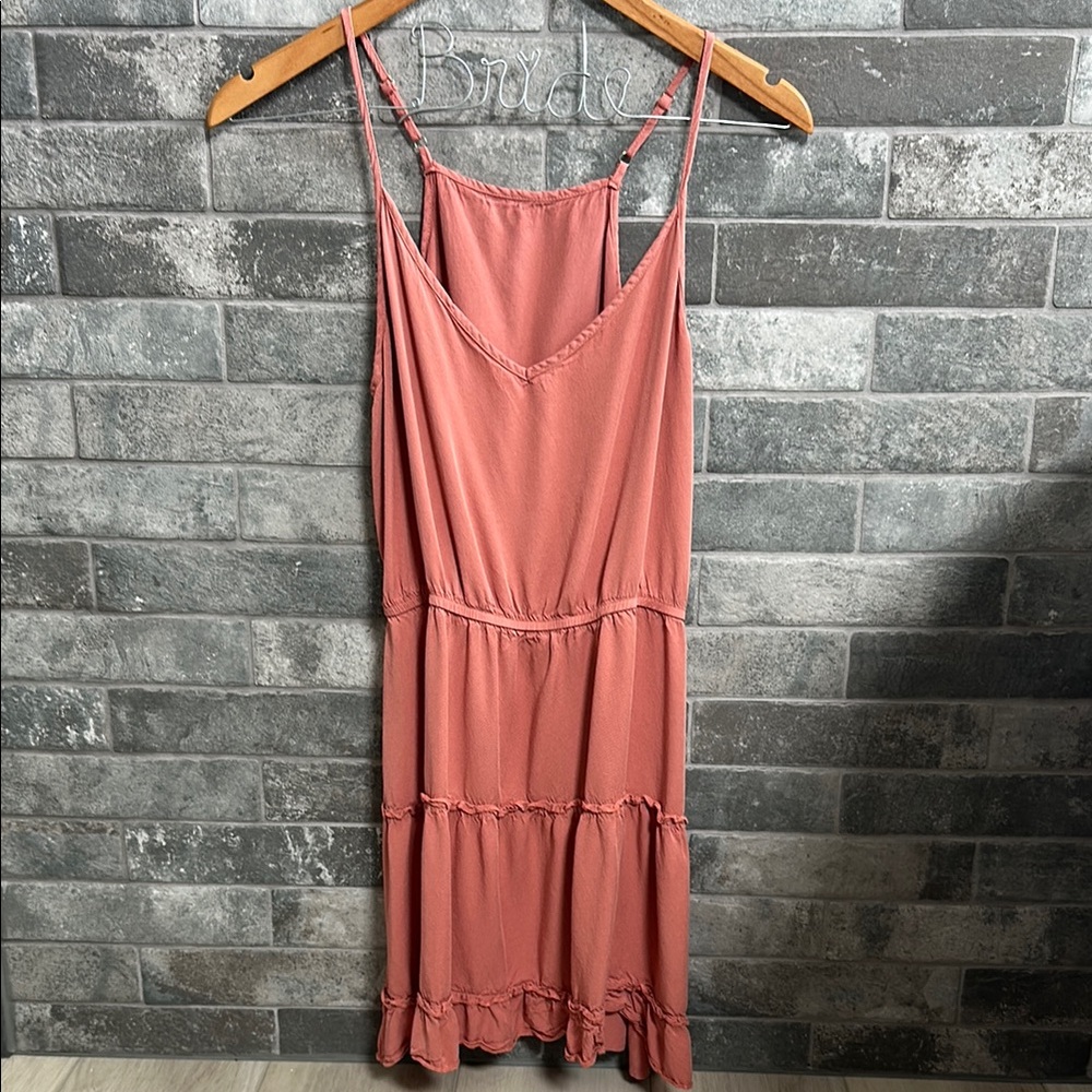 SHEIN Spaghetti Strap Tiered Maxi Dress Women’s Medium Terracotta NWOT